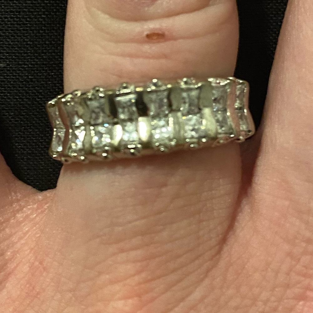 Sterling silver CZ band